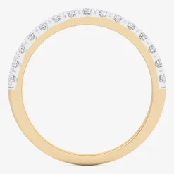 (G-H / Vs1-Vs2) Womens 4MM 3/4 CT. T.W. Lab Grown White Diamond 10K Gold Anniversary Band