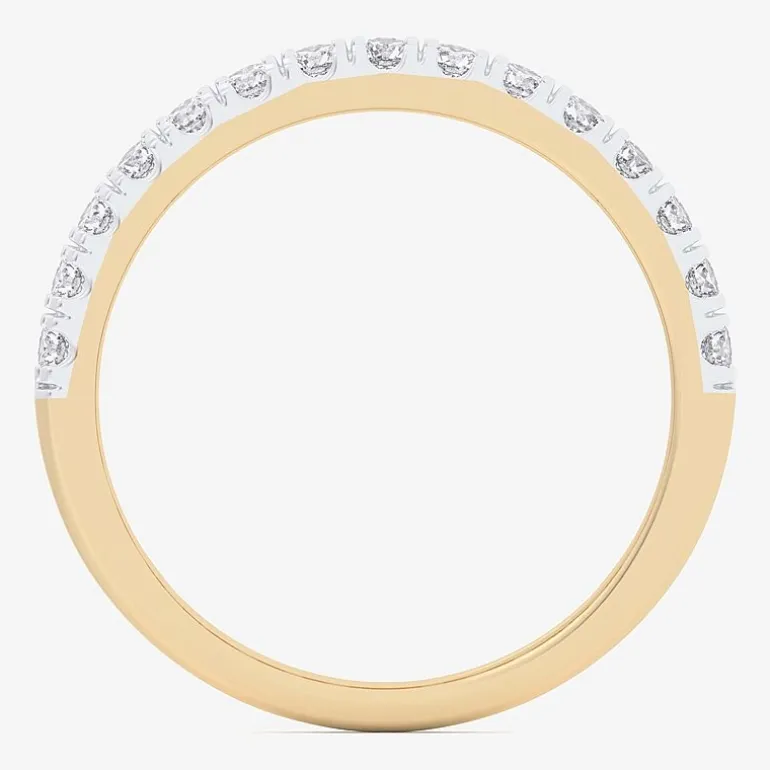 (G-H / Vs1-Vs2) Womens 4MM 3/4 CT. T.W. Lab Grown White Diamond 10K Gold Anniversary Band
