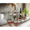 Gibson Elite Gracious Dining 3 Tier Plate Set with Metal Stand