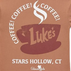 Gilmore Girls Coffee Boyfriend Tee Womens Juniors Crew Neck Short Sleeve Loose Fit Graphic T-Shirt