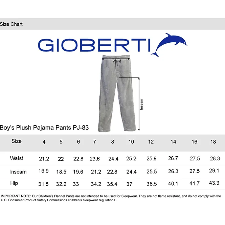 Gioberti Boy's Super Soft Plush Pants