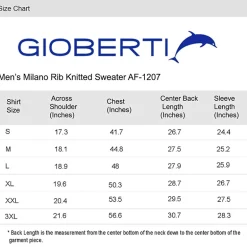 Gioberti Men's 100% Cotton Milano Knit Sweater