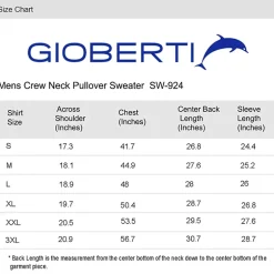 Gioberti Men's Jacquard Crew Neck Pullover Sweater