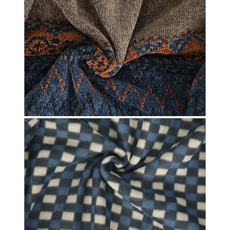 Gioberti Men's Knitted Chenille Cardigan Sweater With Flannel Lining