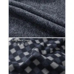 Gioberti Men's Quarter Zip Pullover Knitted Regular Fit Sweater With Soft Brushed Flannel Lining