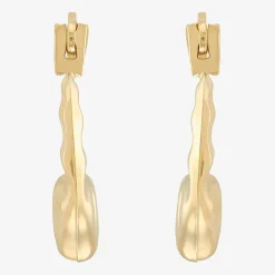 Girls 14K Gold 12.3mm Heart Hoop Earrings