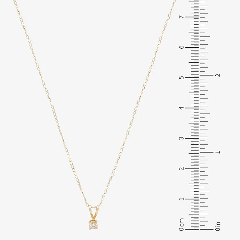 Girls Natural White Diamond 14K Gold Round 2-pc. Jewelry Set