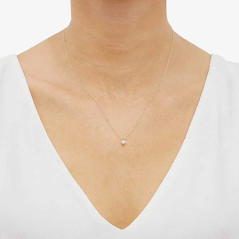 Girls Natural White Diamond 14K Gold Round 2-pc. Jewelry Set