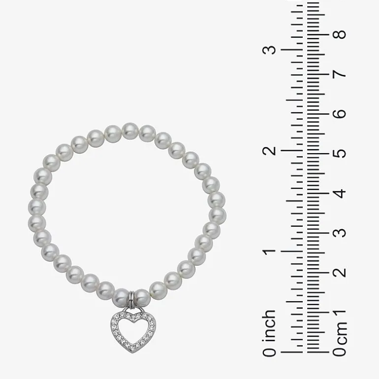 Girls White Cultured Freshwater Pearl Sterling Silver Heart 2-pc. Jewelry Set