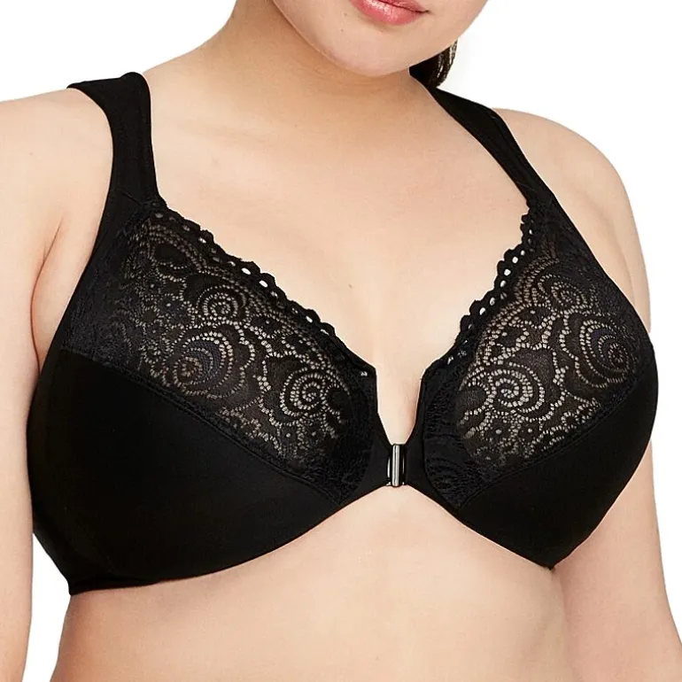 Glamorise Elegance Wonderwire® Front-Close Full Coverage Underwire Unlined Full Coverage Bra 1245
