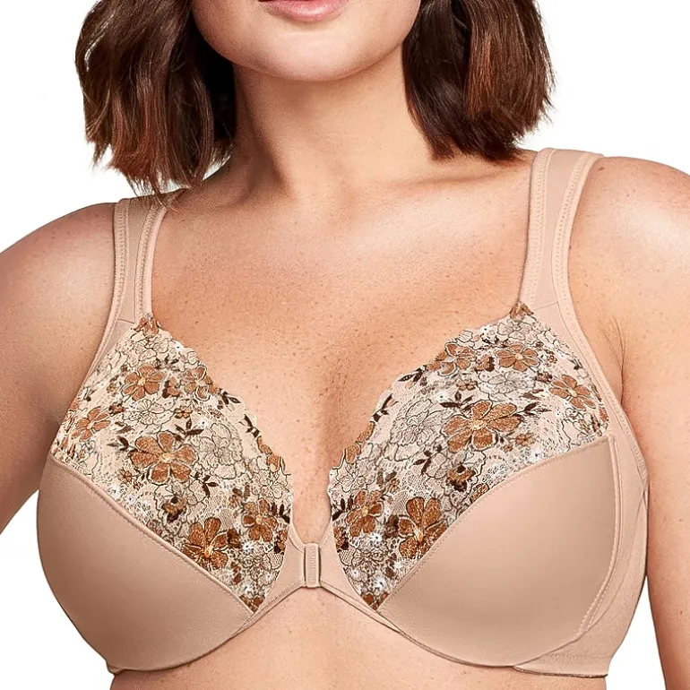 Glamorise Elegance Wonderwire® Front-Close Full Coverage Underwire Unlined Full Coverage Bra 1245