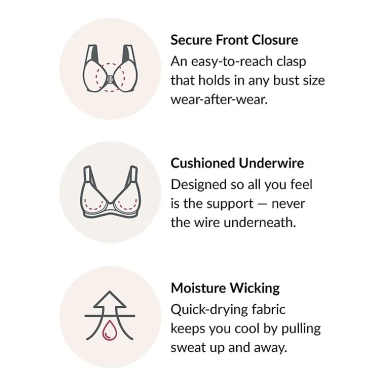 Glamorise Elegance Wonderwire® Front-Close Full Coverage Underwire Unlined Full Coverage Bra 1245