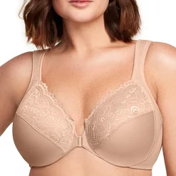Glamorise Elegance Wonderwire® Front-Close Full Coverage Underwire Unlined Full Coverage Bra 1245