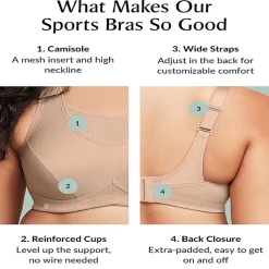 Glamorise No-Bounce Camisole Sports Wirefree Bra-1066