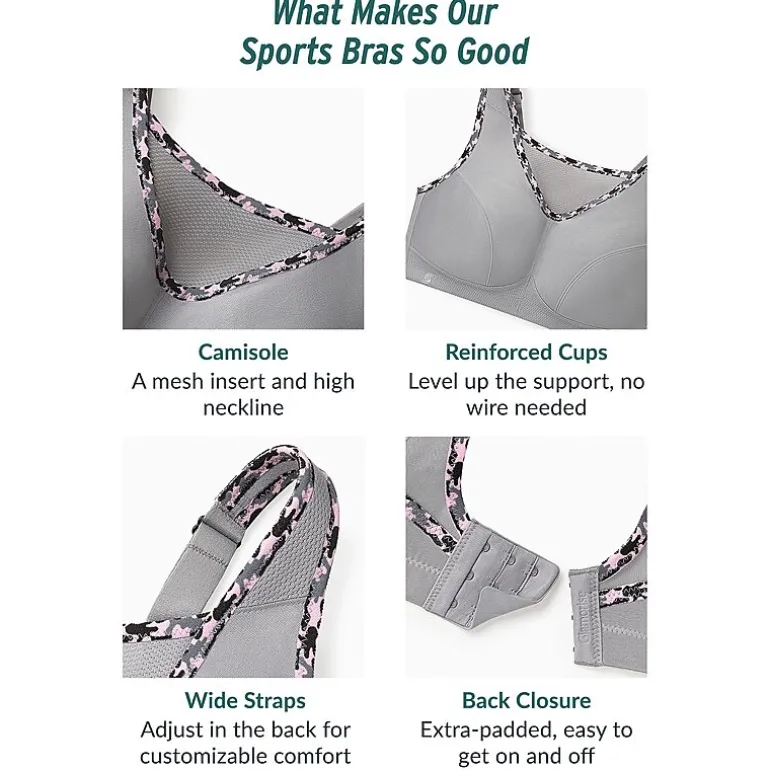 Glamorise No-Bounce Camisole Sports Wirefree Bra-1066