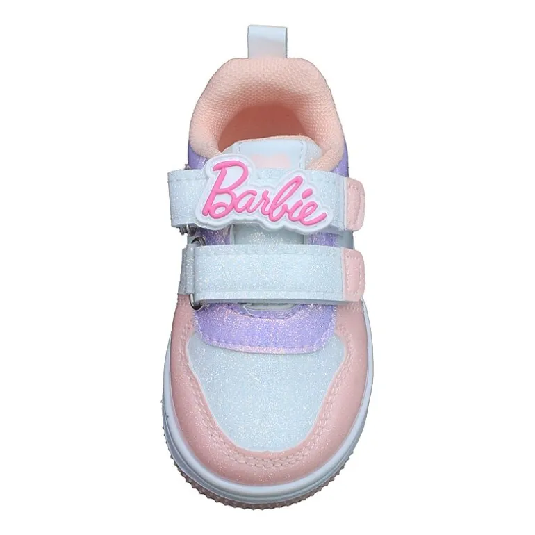 Glitter Double Velcro Toddler Girls Barbie Sneakers