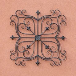 Glitzhome 23.5" Iron Floral Garden Wall Sign