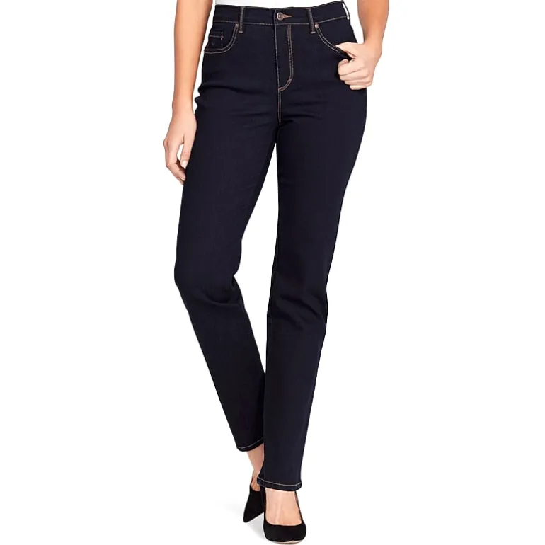 Gloria Vanderbilt Amanda Womens High Rise Stretch Fabric Tapered Leg Jean