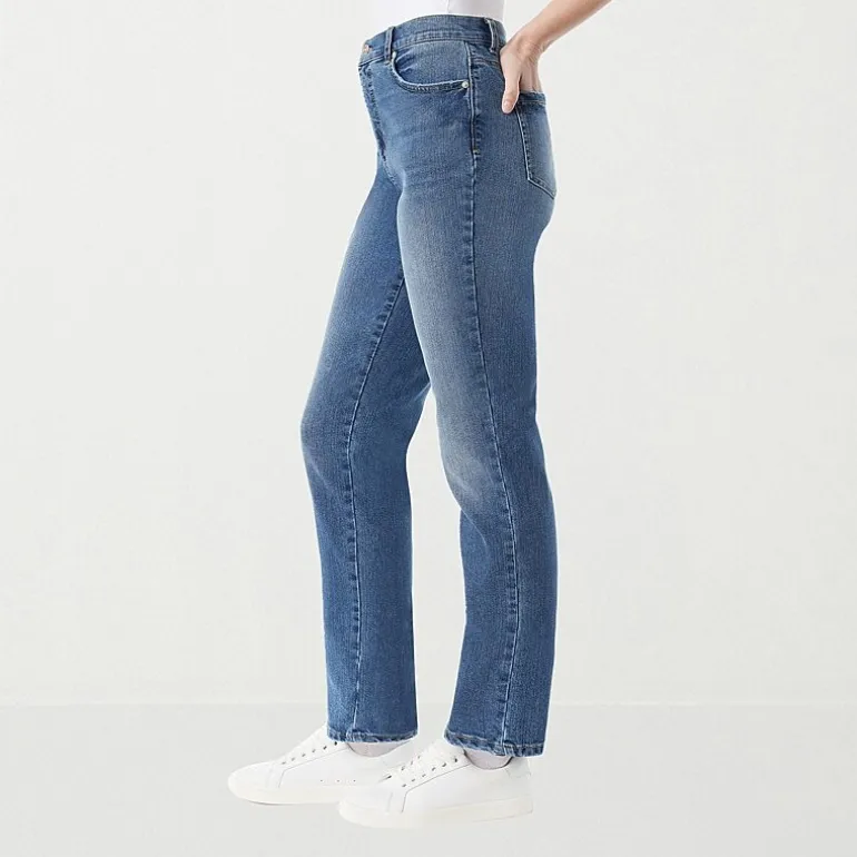 Gloria Vanderbilt Amanda Womens High Rise Stretch Fabric Tapered Leg Jean