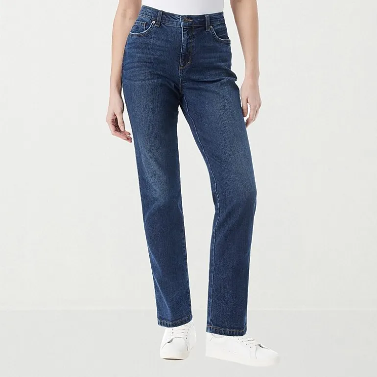 Gloria Vanderbilt Amanda Womens High Rise Stretch Fabric Tapered Leg Jean