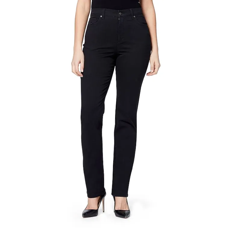 Gloria Vanderbilt Amanda Womens High Rise Stretch Fabric Tapered Leg Jean