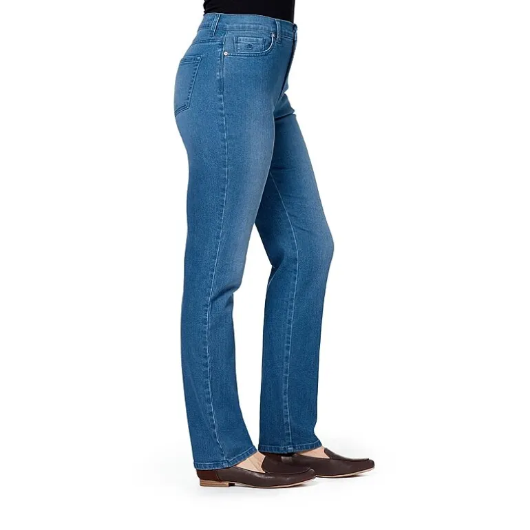 Gloria Vanderbilt Amanda Womens High Rise Stretch Fabric Tapered Leg Jean