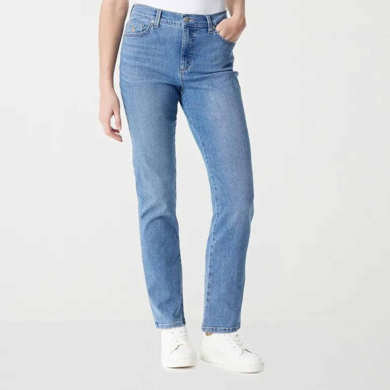 Gloria Vanderbilt Amanda Womens High Rise Stretch Fabric Tapered Leg Jean