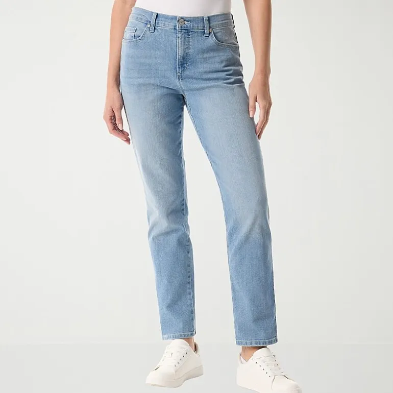 Gloria Vanderbilt Amanda Womens High Rise Stretch Fabric Tapered Leg Jean