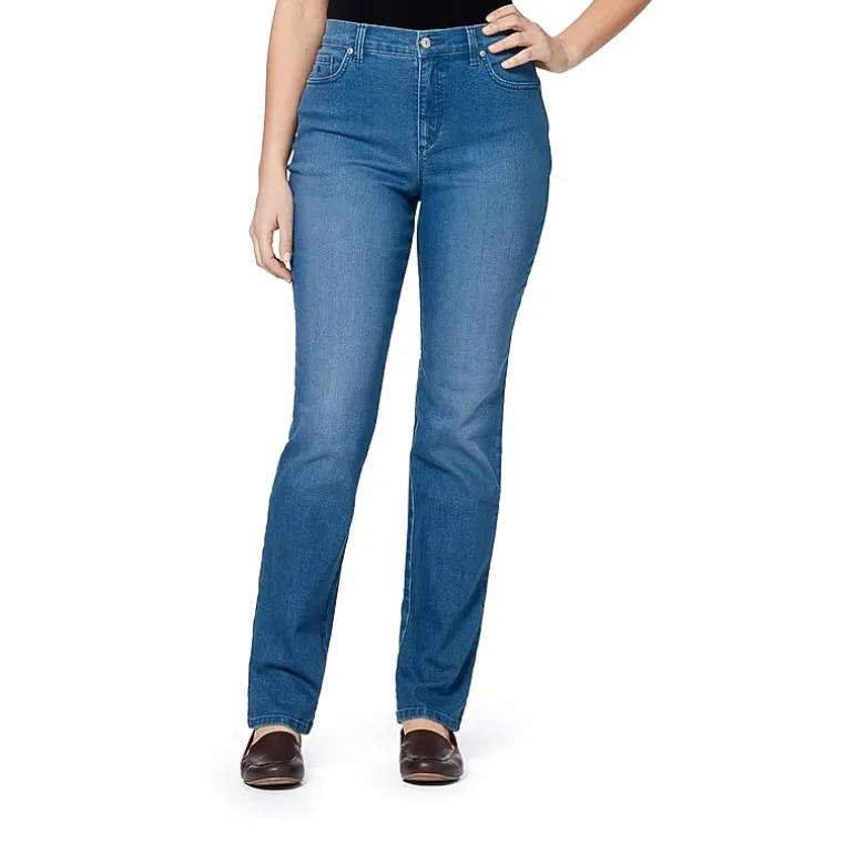 Gloria Vanderbilt Amanda Womens High Rise Stretch Fabric Tapered Leg Jean