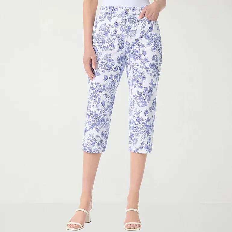 Gloria Vanderbilt Amanda Womens High Rise Stretch Fabric Capri Jean