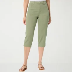 Gloria Vanderbilt Amanda Womens High Rise Stretch Fabric Capri Jean