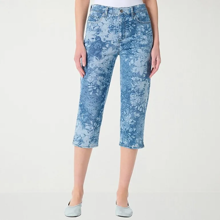 Gloria Vanderbilt Amanda Womens High Rise Stretch Fabric Capri Jean