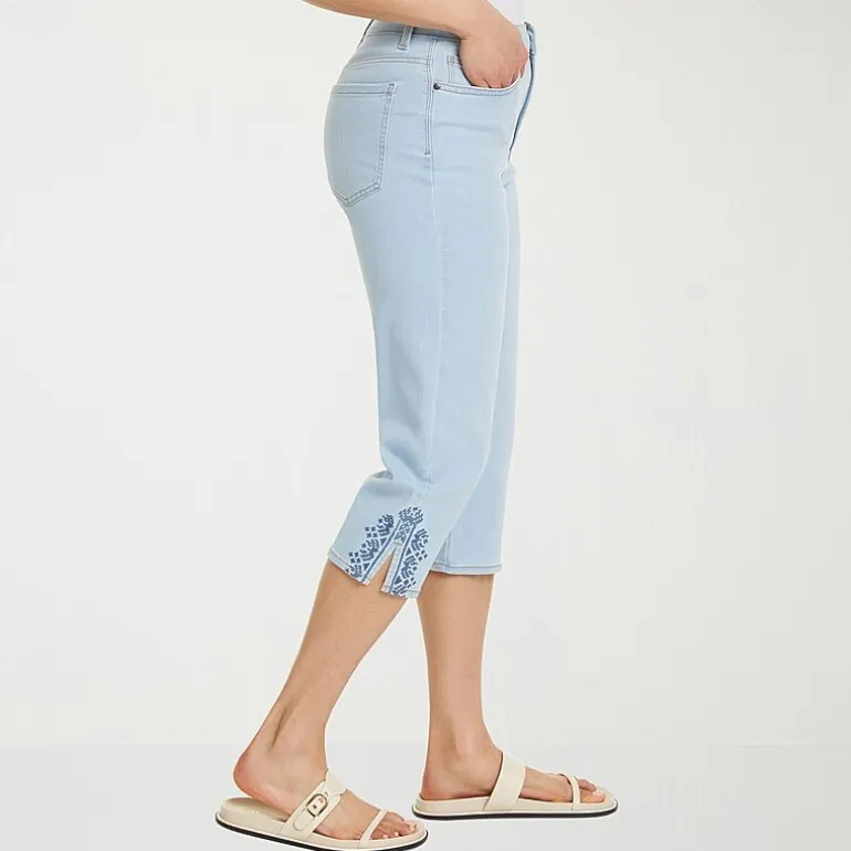 Gloria Vanderbilt Amanda Womens High Rise Stretch Fabric Capri Jean