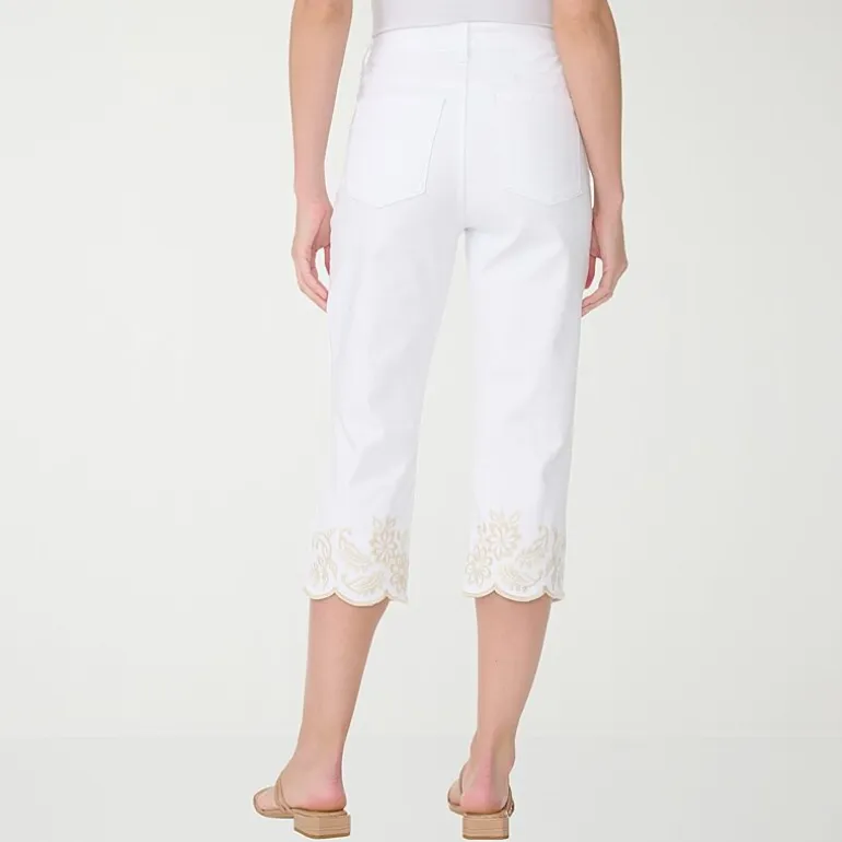 Gloria Vanderbilt Amanda Womens High Rise Stretch Fabric Capri Jean