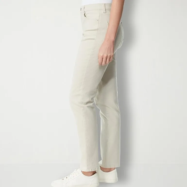 Gloria Vanderbilt Amanda Womens High Rise Stretch Fabric Tapered Leg Jean