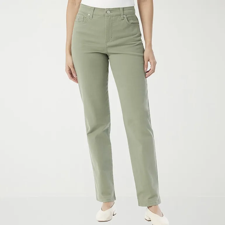 Gloria Vanderbilt Amanda Womens High Rise Stretch Fabric Tapered Leg Jean