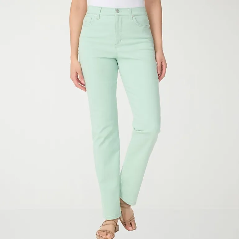 Gloria Vanderbilt Amanda Womens High Rise Stretch Fabric Tapered Leg Jean