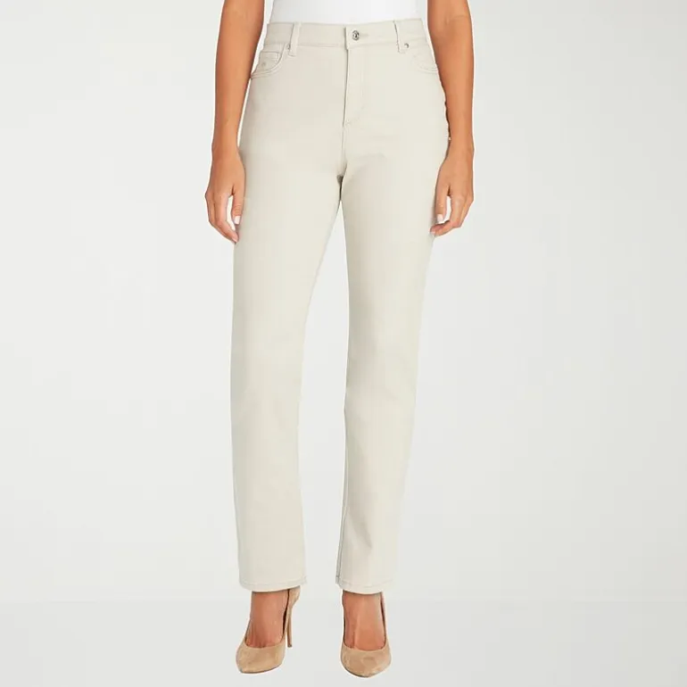 Gloria Vanderbilt Amanda Womens High Rise Stretch Fabric Tapered Leg Jean