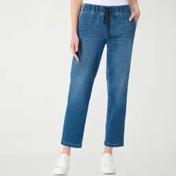 Gloria Vanderbilt Womens Anya Straight Leg Knit Denim