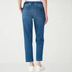 Gloria Vanderbilt Womens Anya Straight Leg Knit Denim