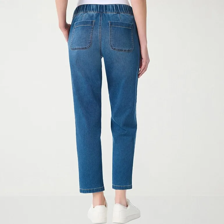 Gloria Vanderbilt Womens Anya Straight Leg Knit Denim