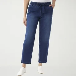 Gloria Vanderbilt Womens Anya Straight Leg Knit Denim