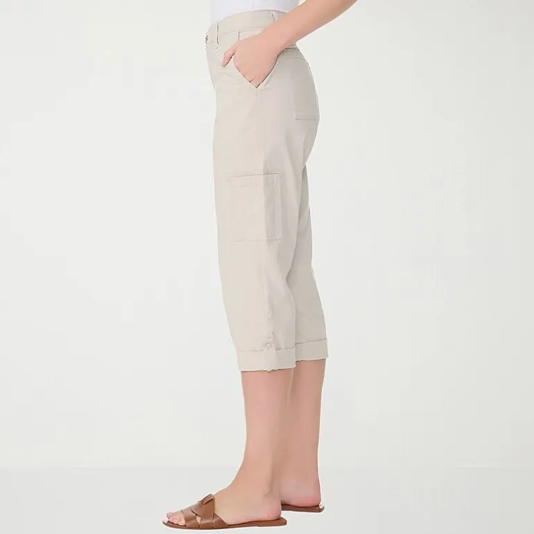Gloria Vanderbilt® Womens Mid Rise Utility Cargo Capris
