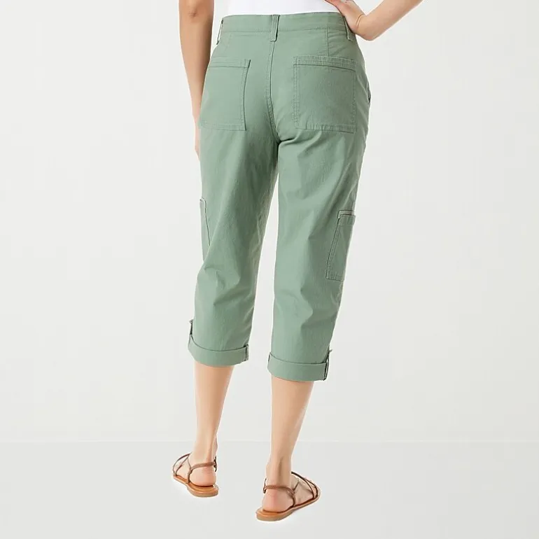 Gloria Vanderbilt® Womens Mid Rise Utility Cargo Capris