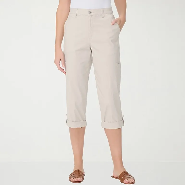 Gloria Vanderbilt® Womens Mid Rise Utility Cargo Capris