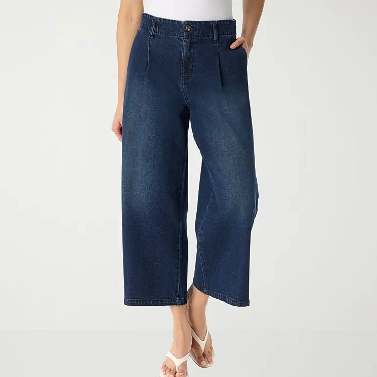 Gloria Vanderbilt Womens Wide Leg Cropped Pant