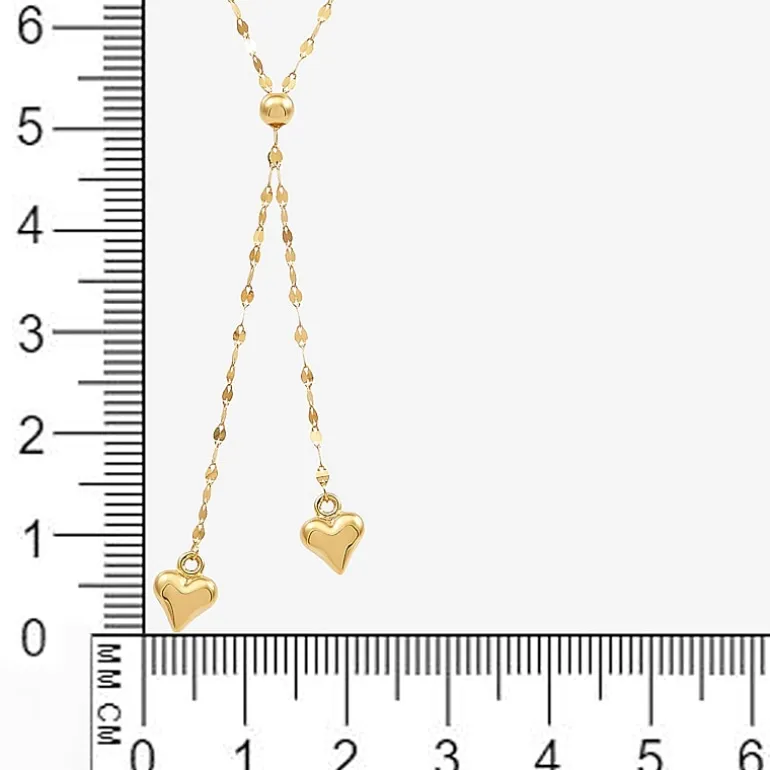 Gold Addiction Lariat Style Womens 14K Gold 18 Inch Y Necklace