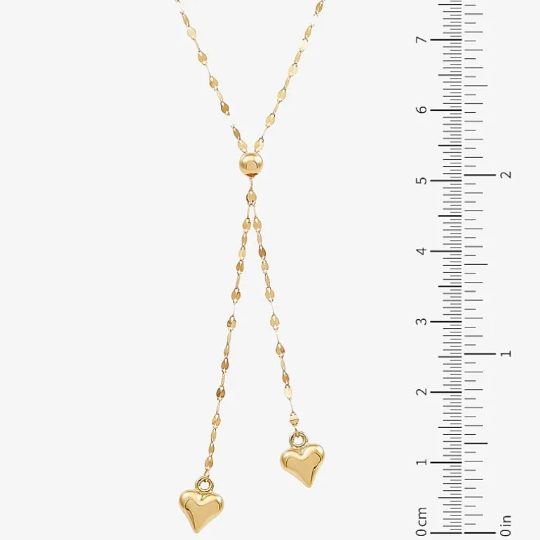 Gold Addiction Lariat Style Womens 14K Gold 18 Inch Y Necklace