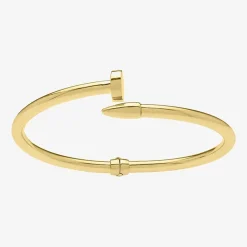 Gold Addiction Unisex Adult 14K Gold Bangle Bracelet