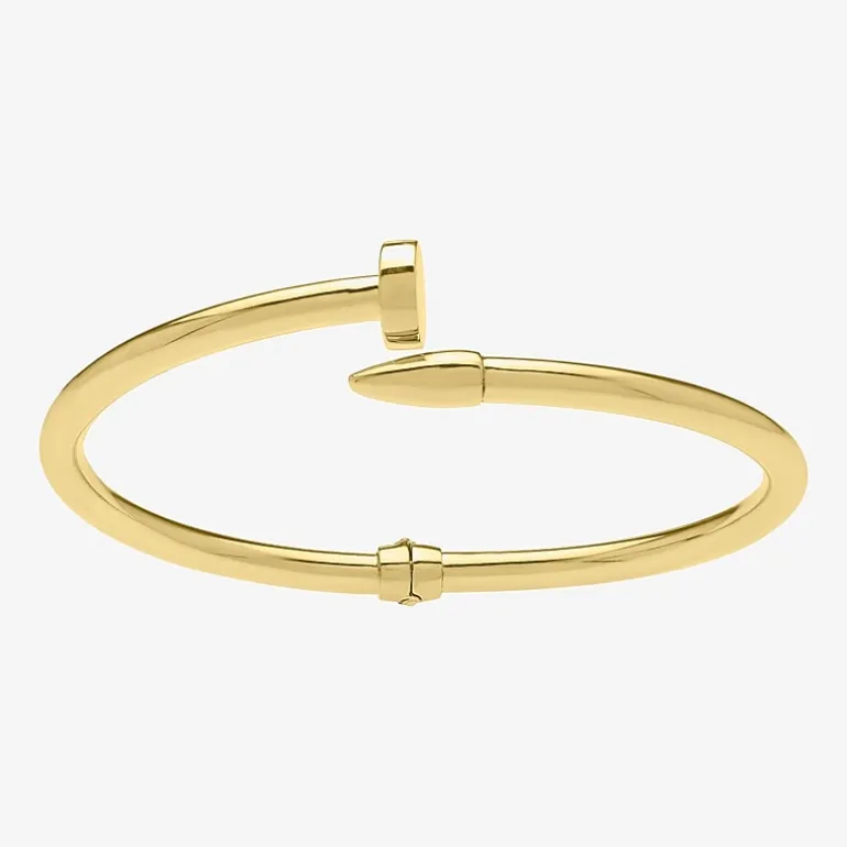 Gold Addiction Unisex Adult 14K Gold Bangle Bracelet